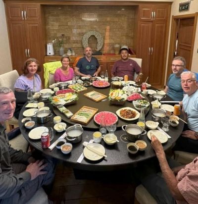 Paul Goulding Cycling on the  tour with redspokes